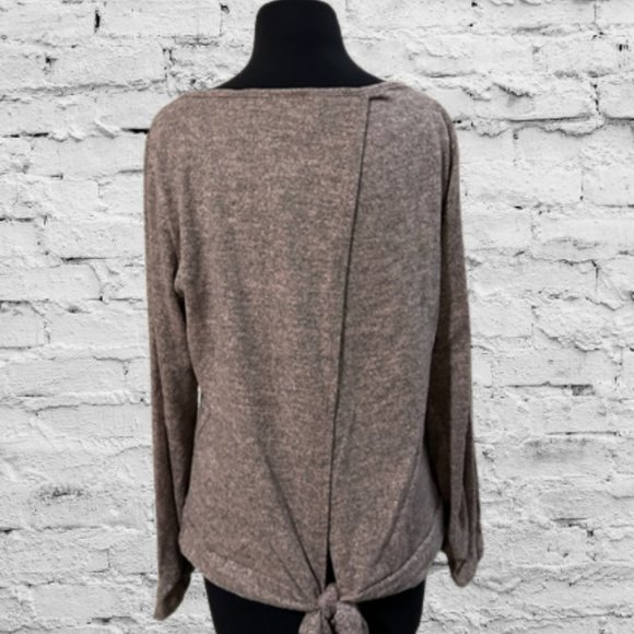 Purple Heathered Long Sleeve Top - Picture 2 of 7